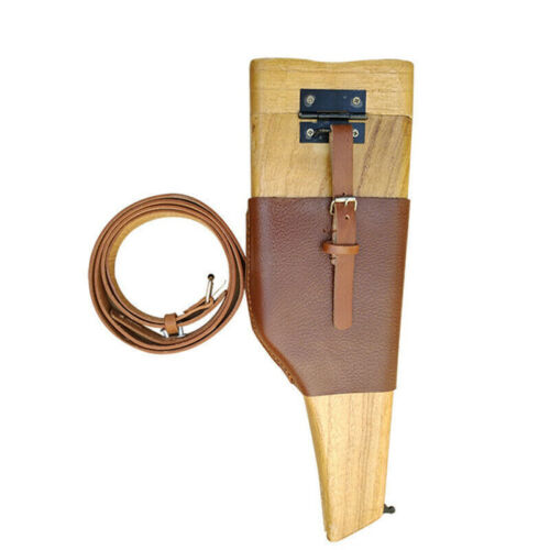 Stock German C96 Broomhandle Mauser Holster With Diagonal Leather Shoulder Strap - Picture 5 of 8