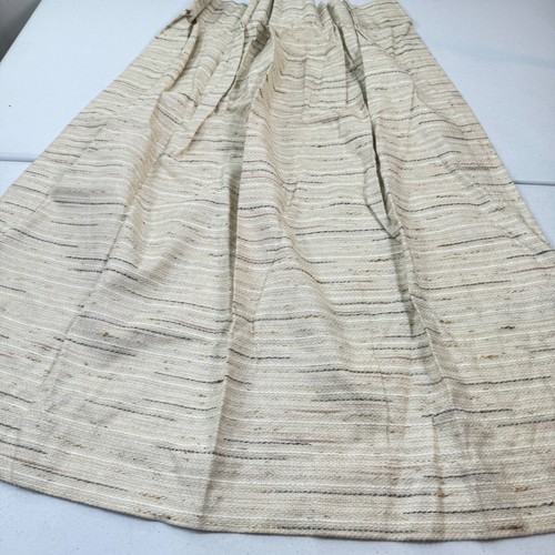 vintage burlingon pinch pleat drapes curtain panel beige mcm retro - Picture 2 of 11