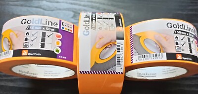  3x Goldband UV 60 Klebeband 50mm x 50m Washi Tape Profi Qualität !