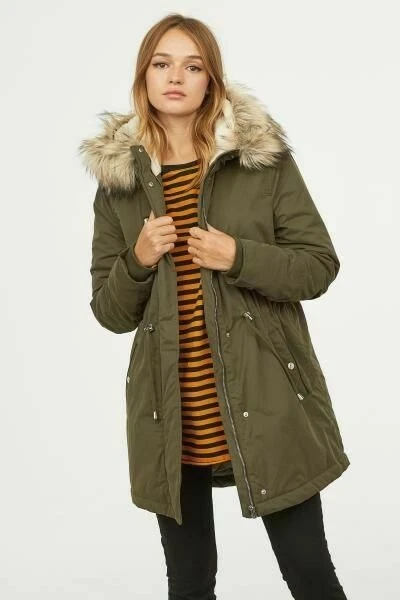 Designer womens parka hotsell coats with fur hood
