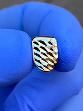 Solid 925 Sterling Silver Single Tooth Grillz Hip Hop Grill Cap Gold Plated Real