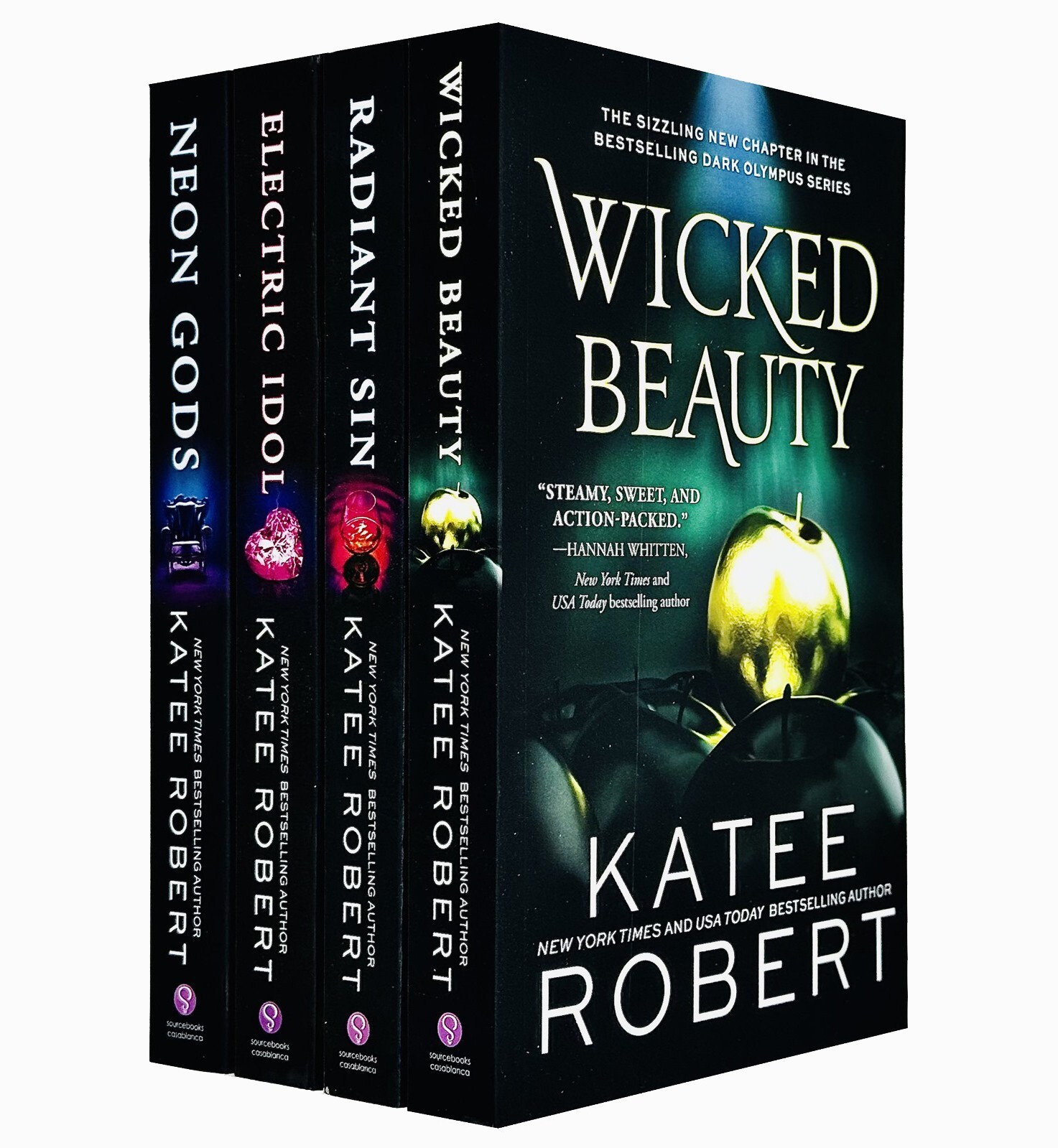 Dark Olympus Series 4 Books Set by Katee Robert Neon Gods, Electric Idol, Wicked