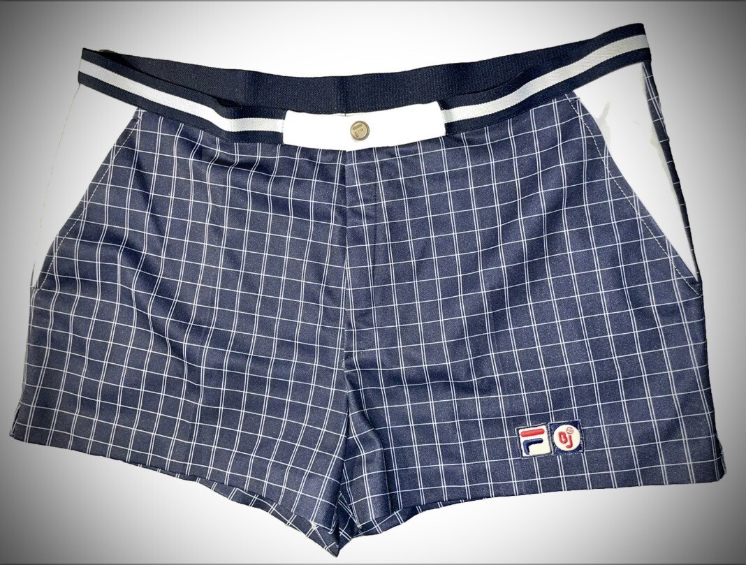 Ultra RARE FILA BJ BORG PANTALONCINO Tennis UOMO MAN SHORT VINTAGE Dark Blue