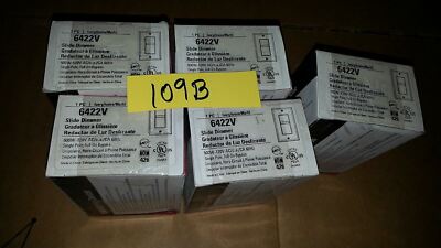 Cooper 6422V Ivory Single Pole Decorator Slide Dimmer Switch 600W 120V