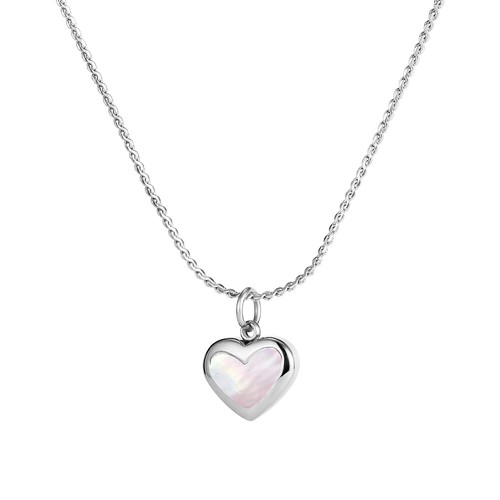 Damen Halskette Anhänger Herz Edelstahl Kette Silber Rosegold Liebe Schmuck - Bild 5 von 11