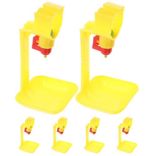 6 Pezzi Irrigatore Pollo Irrigatori Pollame Mangiatoia Ciotola Fontana per Abbeveratoio - Foto 6 di 12