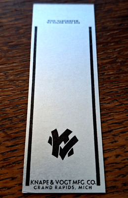Vintage Matchbook: Knape & Vogt Mfg Co, Grand Rapids, MI