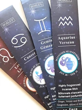 Hosley Zodiac Signs Incense - Pack of 4 ( Aquarius, Gemini, Cancer, Leo   )