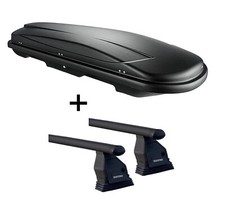 Dachbox VDPJUXT600L+Dachtr&auml;ger Tema f&uuml;r f&uuml;r Mercedes EKlasse W211 02-09 Stahl