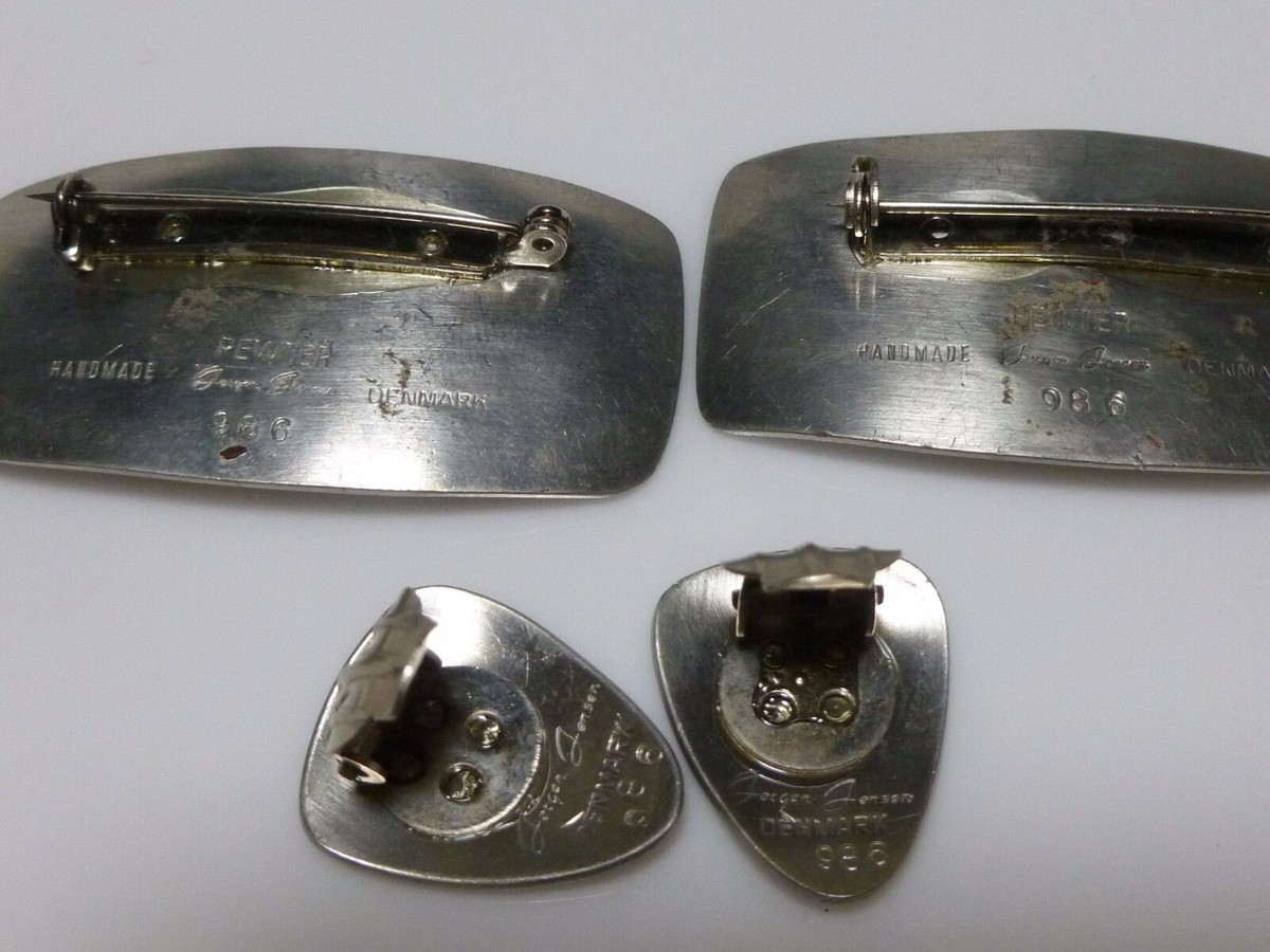 Broche Moderne Jorgen Jensen En Étain - Modèle 986, Bel État