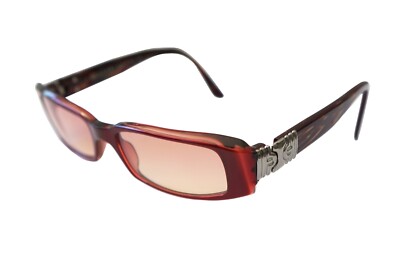 Vintage BVLGARI 827 646/2D Burgundy Tortoise Sunglasses Gradient Rose Lens MINT