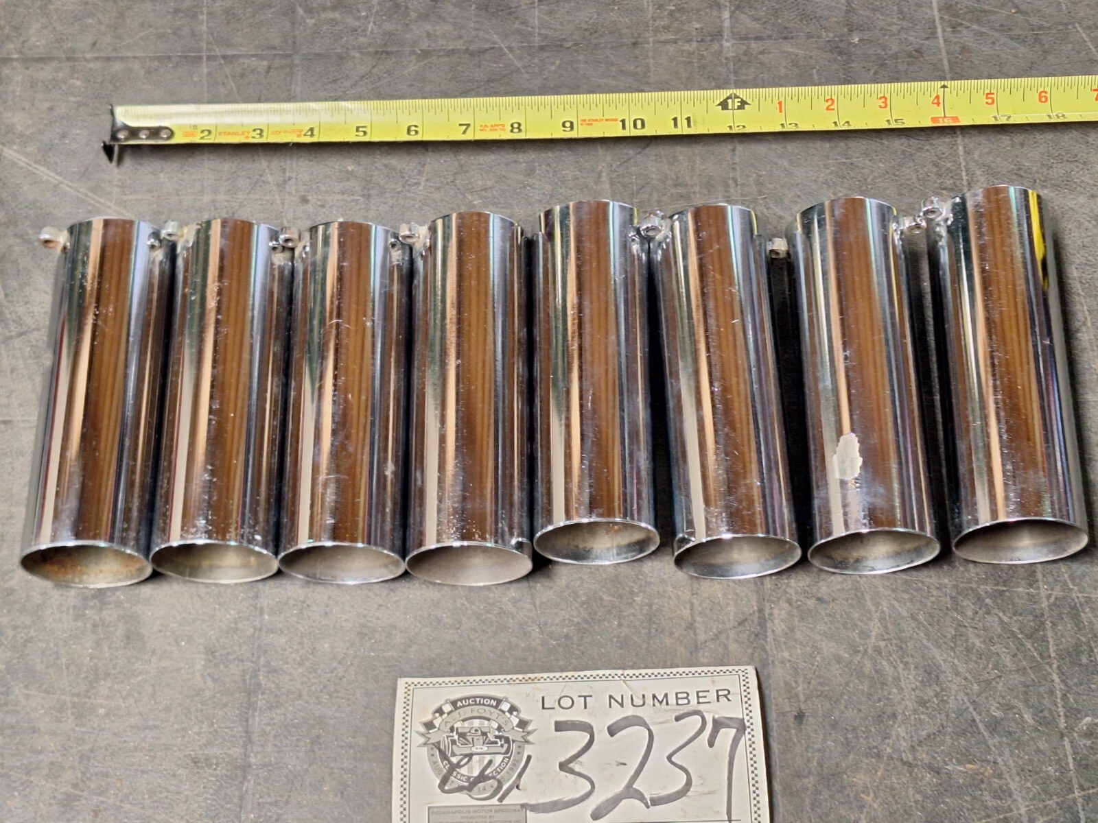 AJ FOYT 1992 Auction Original Hilborn Fuel Injection Stacks Sprint USAC ...