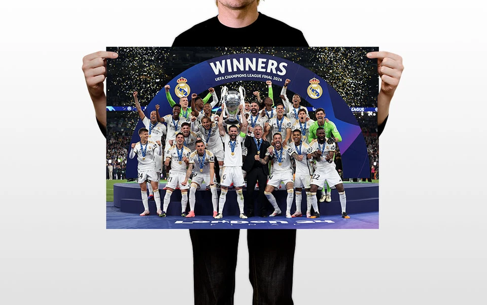 Real Madrid Fútbol Europa Torneo Campeones Celebración - PÓSTER 20"x30" Foto 3 de 3