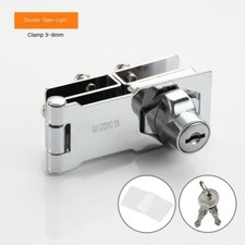 Single/Double Door Glass Door Lock Zinc Alloy Cabinet Door Lock  Glass Door