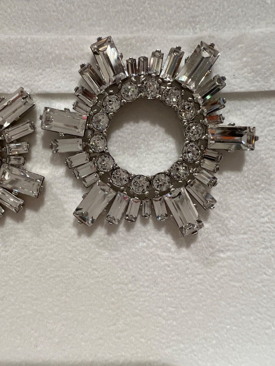 Amina Muaddi Begum Crystal Embellished Earrings BNIB | eBay