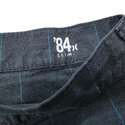 Hurley Shorts Size 36 W36"xL10" Hurley '84 Slim Casual Chino Shorts Striped Blue - Picture 4 of 5