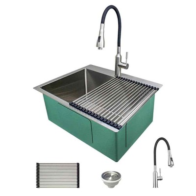 25 in.x22 in.x12 in.Stainless Steel Drop-inor Undermount Laundry/Utility Sink K