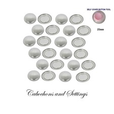 50 x 23mm Flatbacks - with Button Making Tool