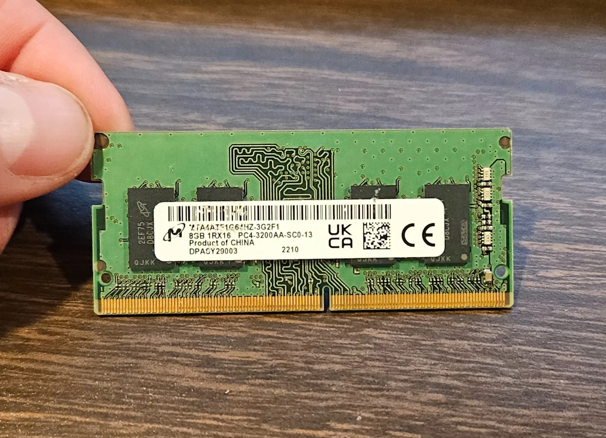 Micron 8GB 1RX16 PC4-3200AA x2 合計16gb Micron 8GB 1Rx16 PC4-3200AA-UC0-13 Single RAM Stick | eBay