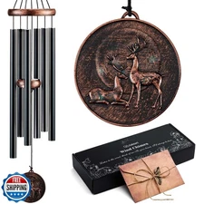 Gabzart Wind Chimes for Outside, Deer Deep Tone Vintage Wind Chime Outdoor Cl