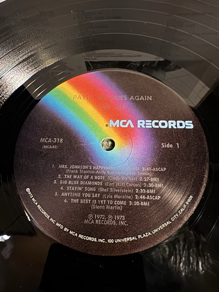Burl Ives - Payin’ My Dues Again - MCA Records Pressing MCA-318 - Image 4 of 4