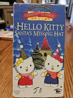 Hello Kitty Santa's Missing Hat, Christmas Children Animated VHS tape Very Rare