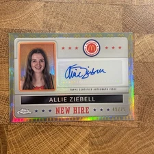 Allie Ziebell 2024 Topps Chrome McDonald's AA McDonald's Logo Refractor Auto /75
