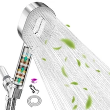 Filtered Shower Head with Handheld High Pressure Water Saving Showerhead Chrome