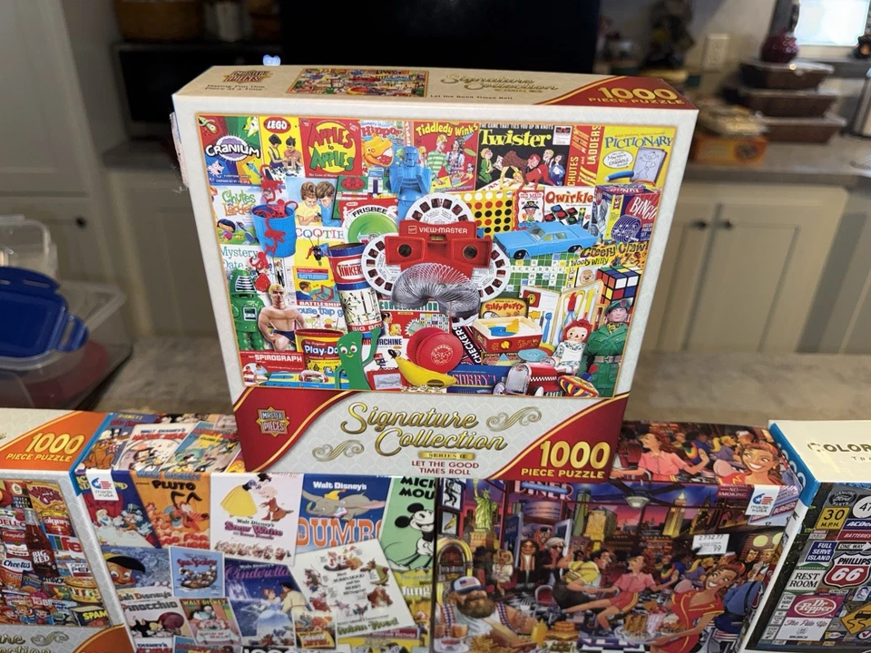 Lot of 5 Jigsaw Saw Puzzles Disney,Doritos,Slinky,Pepsi 1000 N 550 Pcs Complete - Image 3 of 4