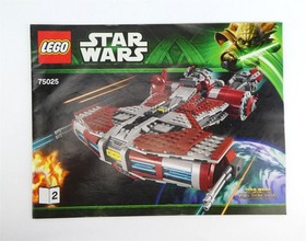 Lego STAR WARS: JEDI DEFNDER-CLASS CRUISER Manuals 1 & 2 for Set 75025