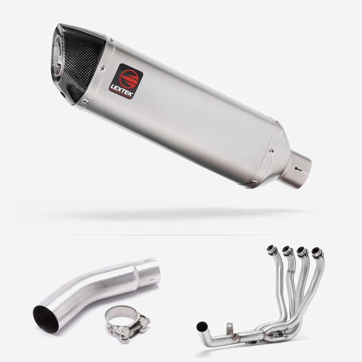 Lextek Stainless Steel VP1 Matt 300mm Exhaust System Silencer Polished Rear NEW