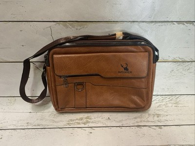 WEIXIER MENS Shoulder Messenger Bag Casual Crossbody Briefcase Tote Work Pockets