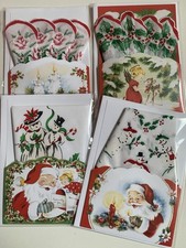 Set/4 Darling LuRay Mailable Hankie Christmas Folios  SPECIAL SALE  X02 