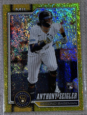 Topps 2026 Series 1 Anthony Seigler Yellow Holofoil Rookie /399 Brewers