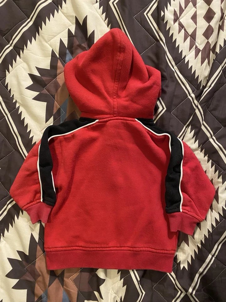 Moletom com capuz vintage Texas Tech Red Raiders Starter zíper completo BABY tamanho 18 meses - Imagem 2 de 4