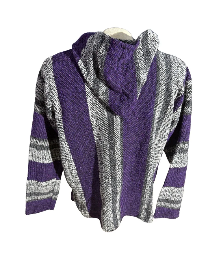 Iguana Jack Baja Hoodie México Pullover Masculino L Roxo Cinza L Tapete Listrado Drogas - Imagem 3 de 4