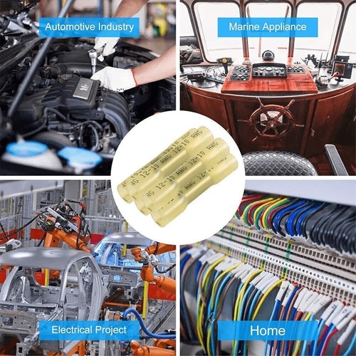 100pcs 12-10AWG Heat Shrink Butt Splice Wire Connectors Seal Crimp Terminals US - Picture 8 of 8