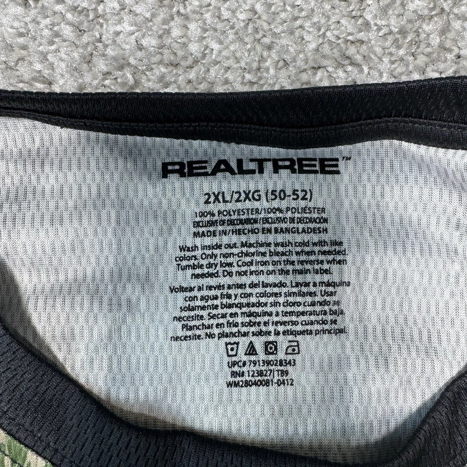 Real Tree Shirt Men 2XL Camouflage Short Sleeve Outdoors Vented Hunting Fishing - Image 3 of 4