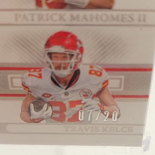 2023 Flawless Patrick Mahomes Travis Kelce & Butker Tri-Patch Relic 3 color /20 - Picture 3 of 3