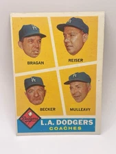 1960 Topps - Dodgers Coaches Reiser, Bragan, Joe Becker, Greg Mulleavy #463 (RC)