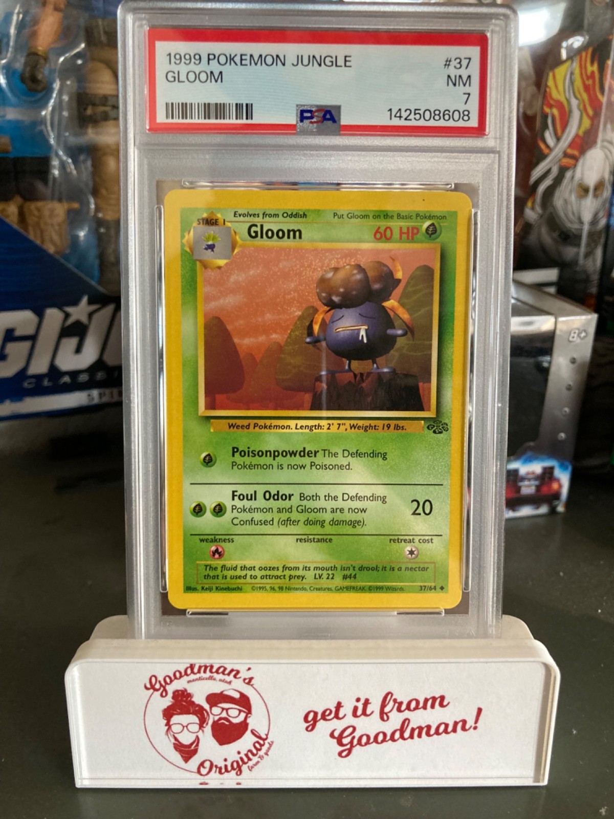 1999 Pokemon Jungle - GLOOM #37 - PSA 7, Near Mint: Fresh Grade!