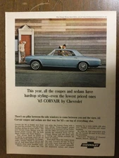 Misc 6070 Advertisement 1965 Chevrolet Corvair Sedan HARDTOP