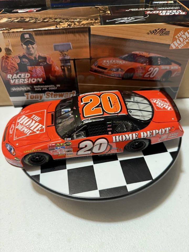 Tony Stewart #20 Home Depot Brickyard Indy Raced Win 2007 1/24 Diecast - Image 2 of 4