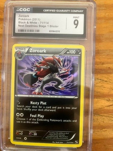 Zoroark Black and White 71/114 Next Destinies Stage 1 Blister Cracked Ice