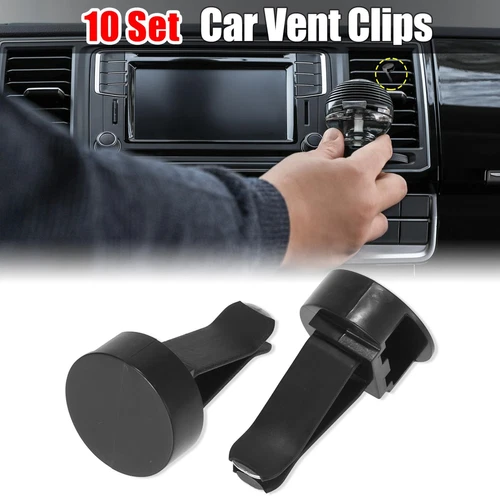 10 Set Square Head Car Air Vent Clip with Plastic Slot Head Conditioner Clips