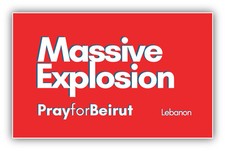 Pray For Beirut Lebanon Slogan Vinyl Sticker Decal