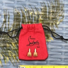 Christian Louboutin Shoes Repair Replacement Heel Tan Beige With Mini Dust Bag