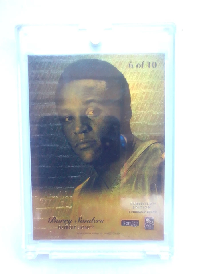 Gold Team 1995 edición certificada selecta - Barry Sanders 6 de 10 (HOF RB) Foto 3 de 3