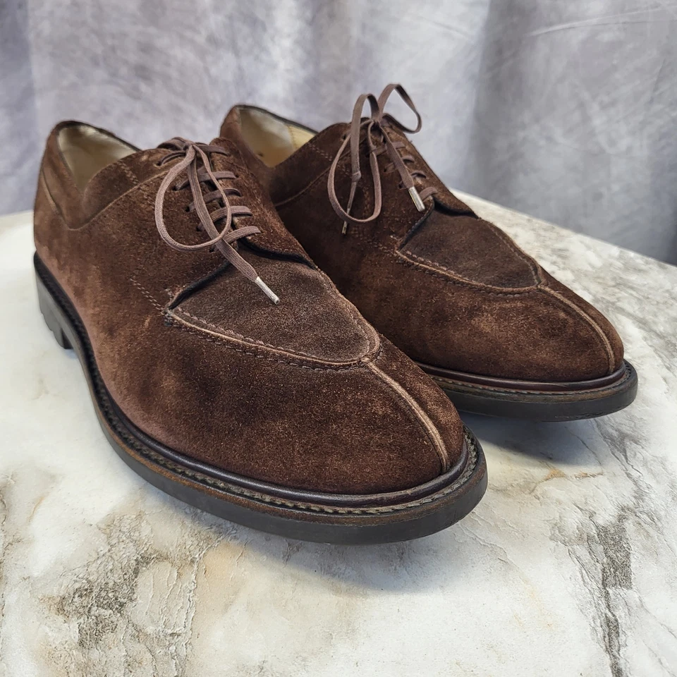 Oxford Joseph Fenestrier Paris gamuza punta dividida para hombre 10,5 E Foto 2 de 4