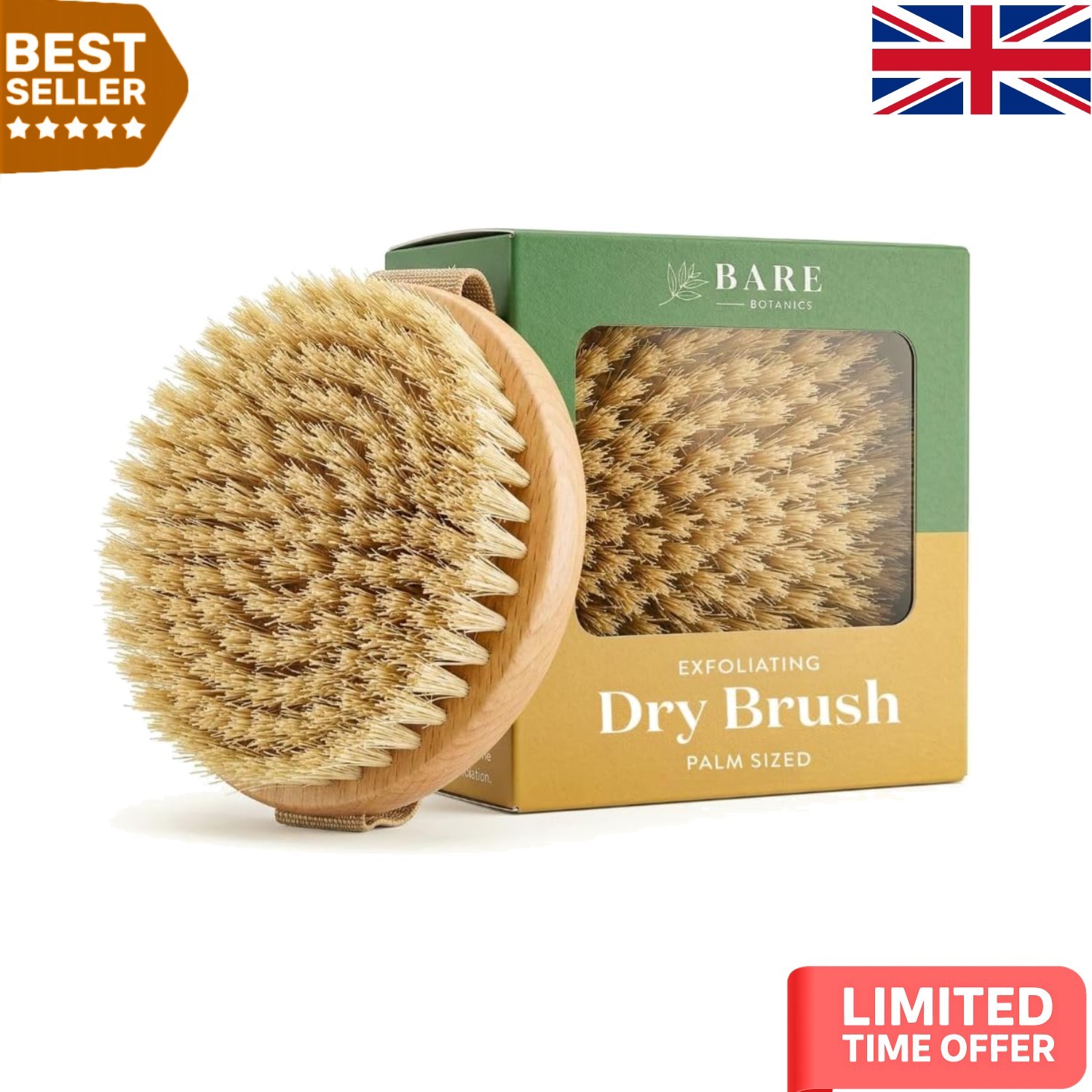 Gentle Exfoliating Brush with Elastic Strap for Soft Skin & Circulation Boost